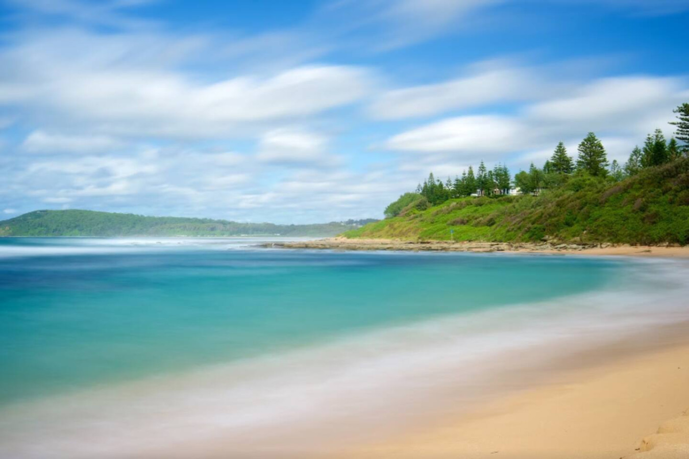 The beautiful Toowoon Bay Beach is 15-minute walk