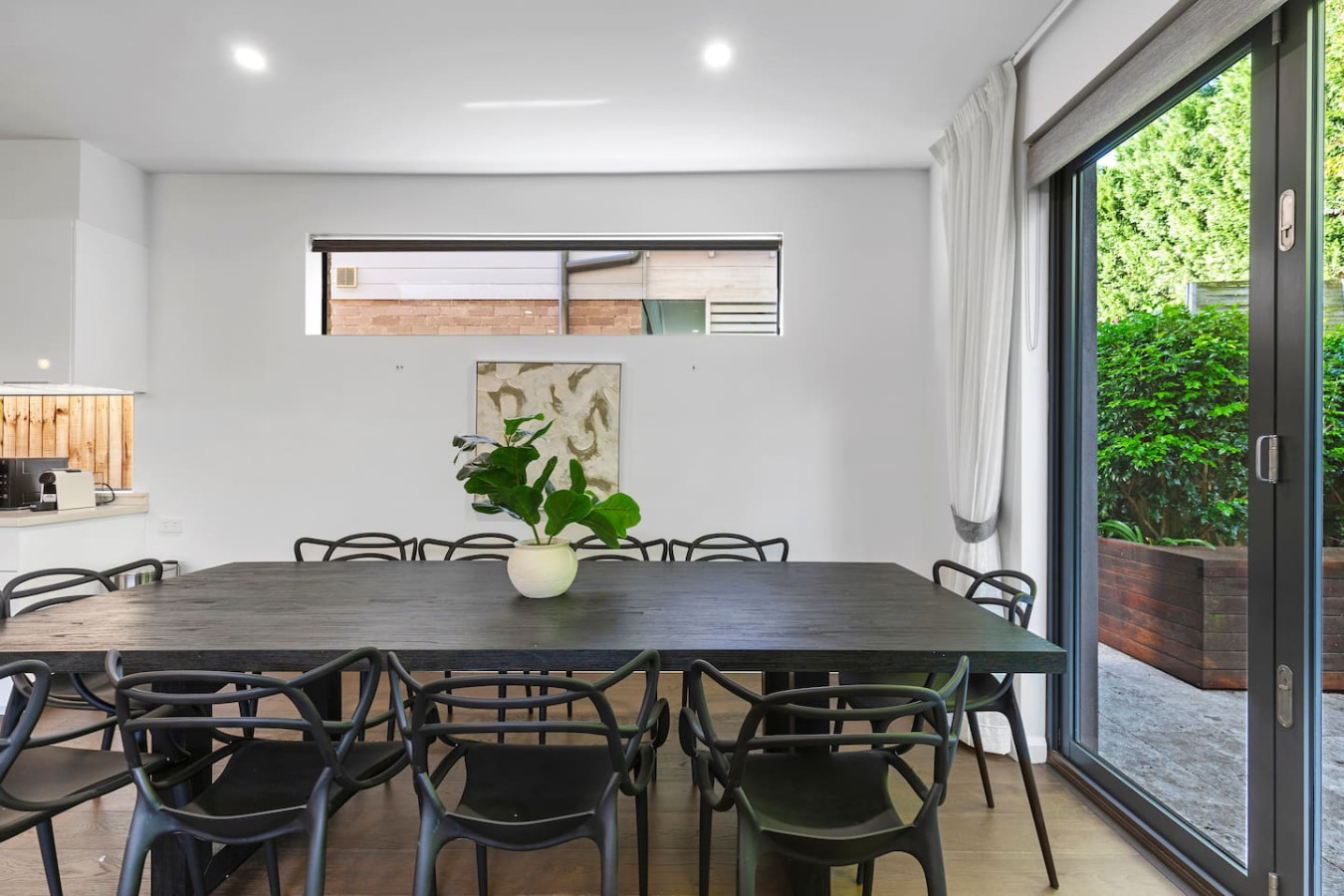 Spacious dining area with a modern touch—perfect for hosting family meals or gatherings with friends! By Superhostly