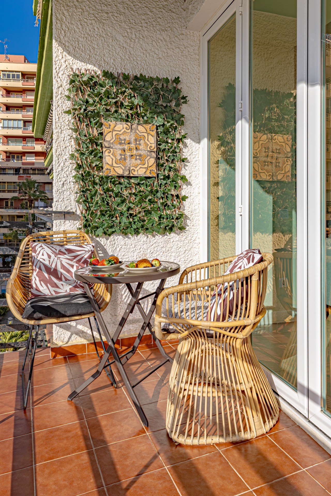 Table and chairs on the terrace