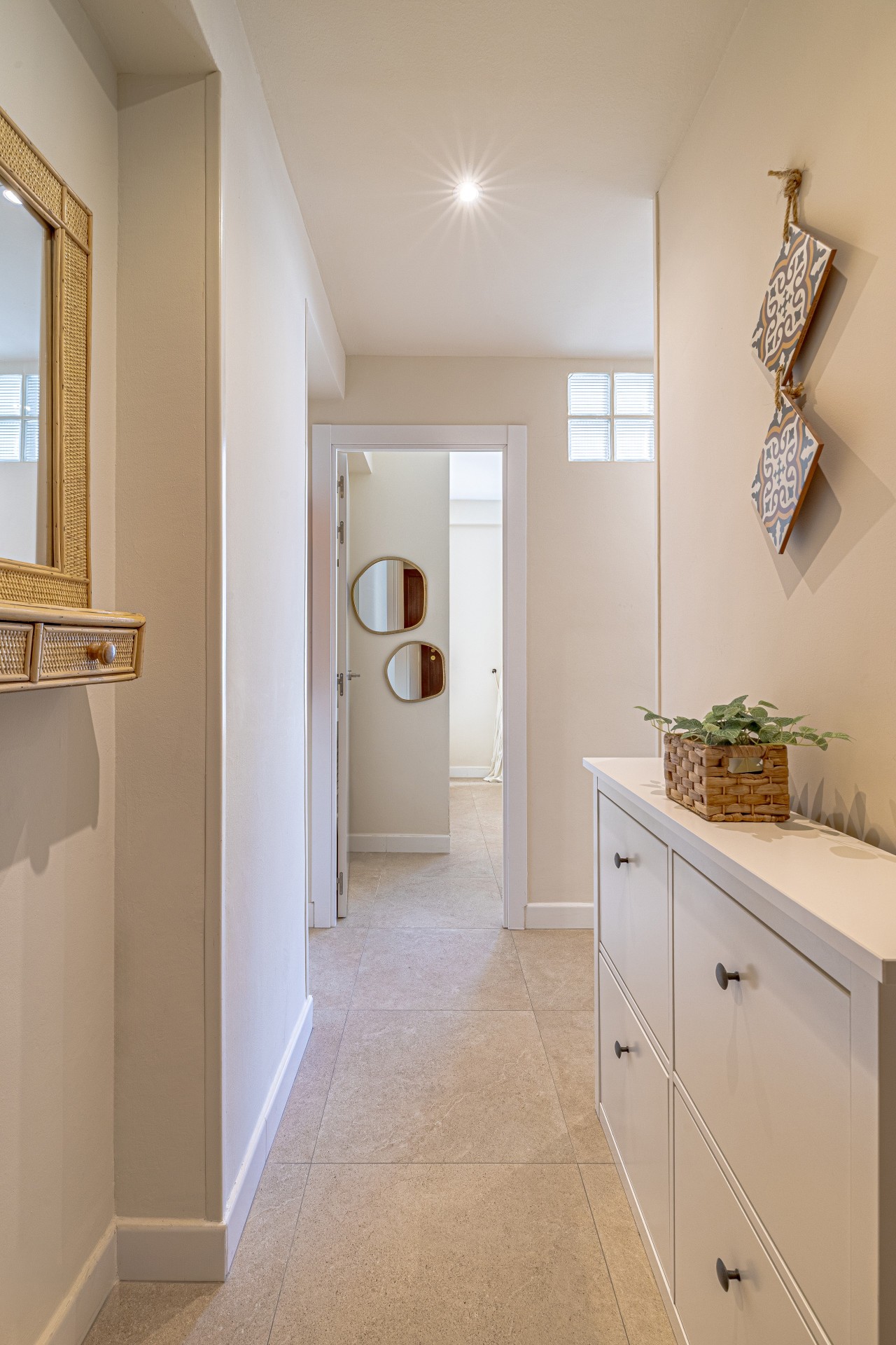 Hallway with storage