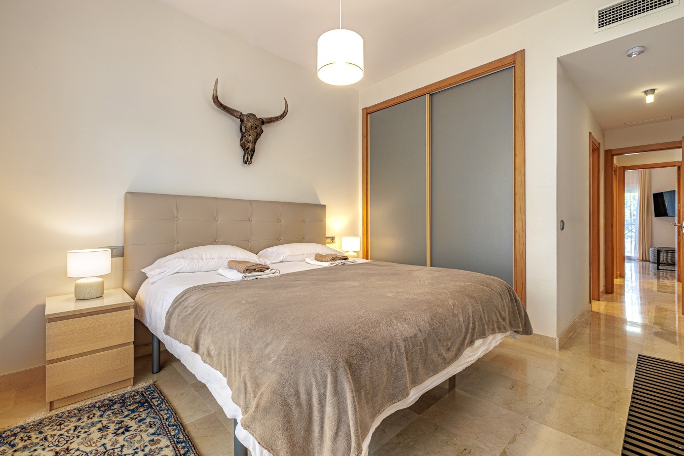 Second bedroom with fitted wardrobes
