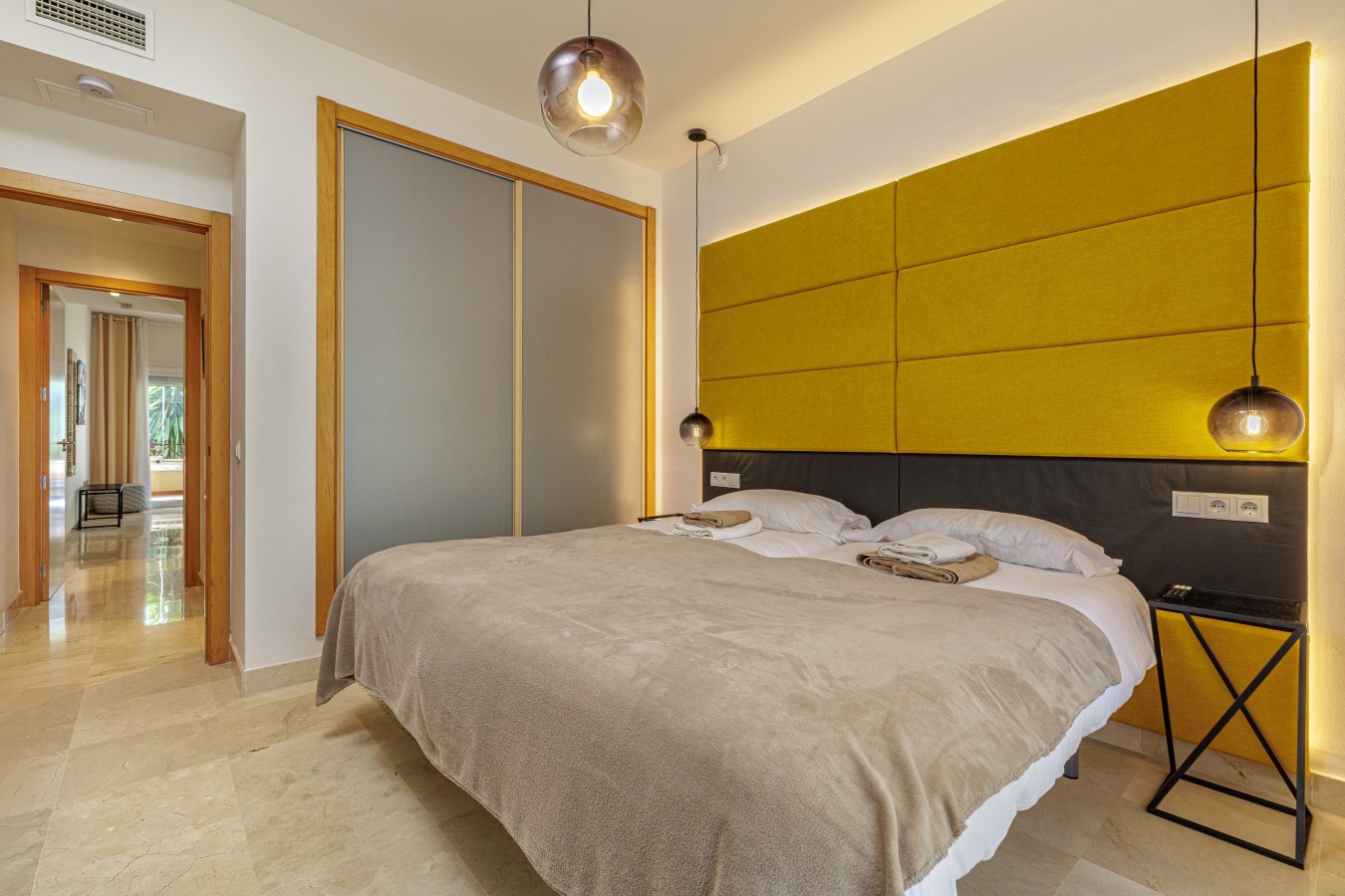 Main bedroom with fitted wardrobes
