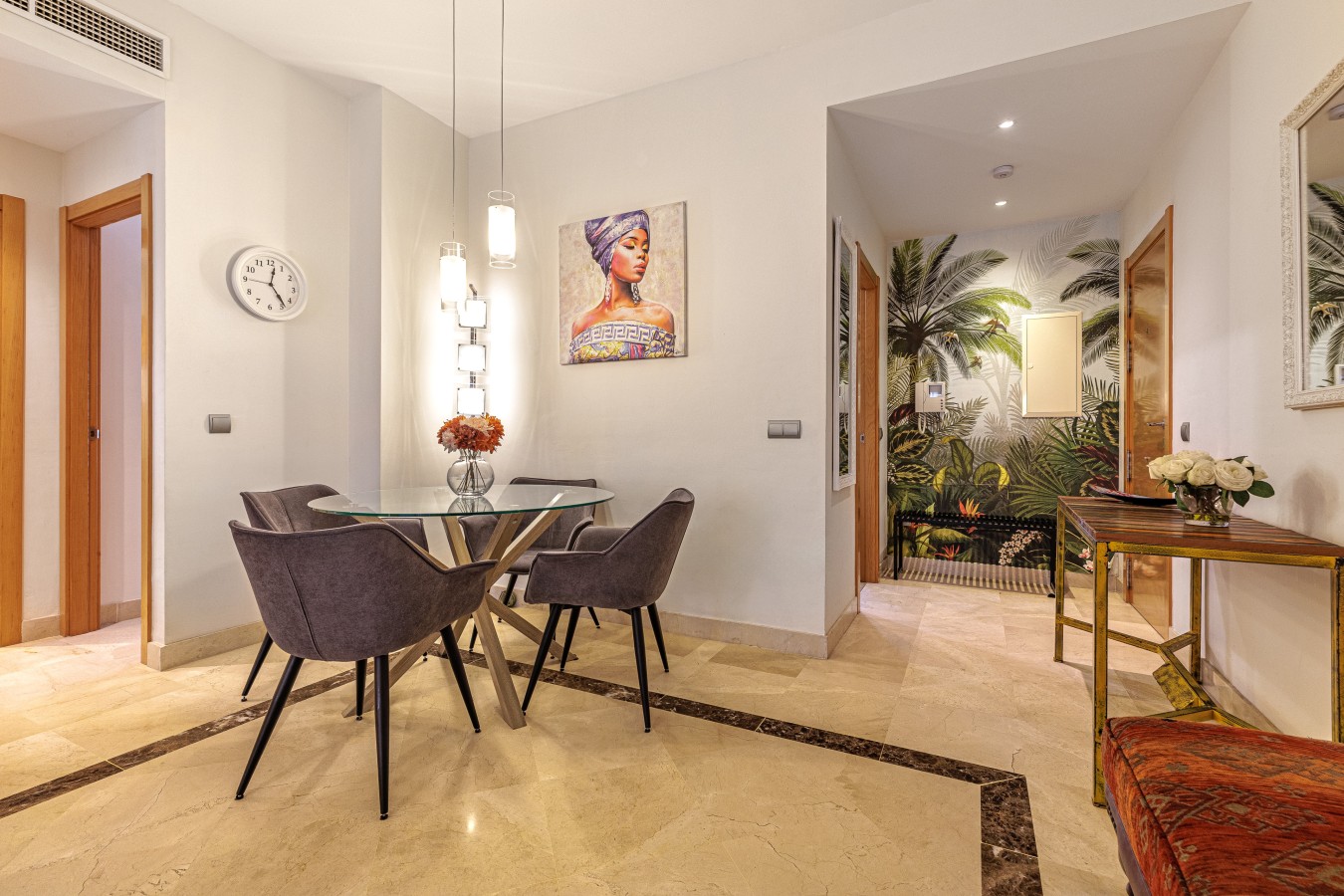 Dining area and entrance hallway