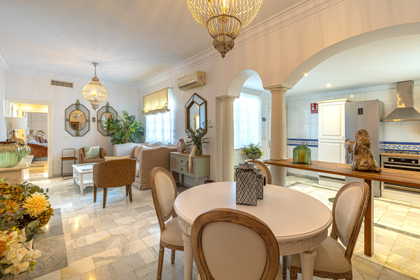 First guest house, living room one and open kitchen