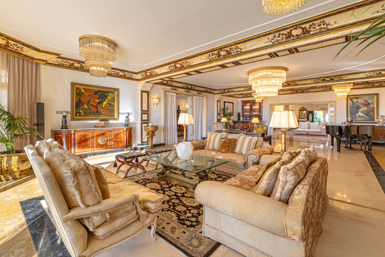 Spacious south-facing living room bathed in natural sunlight