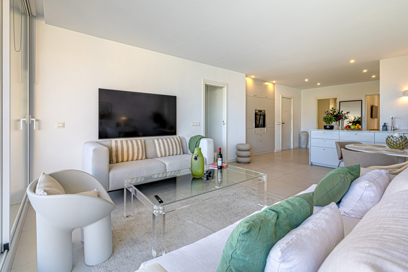 Living room, central seating area, Smart TV
