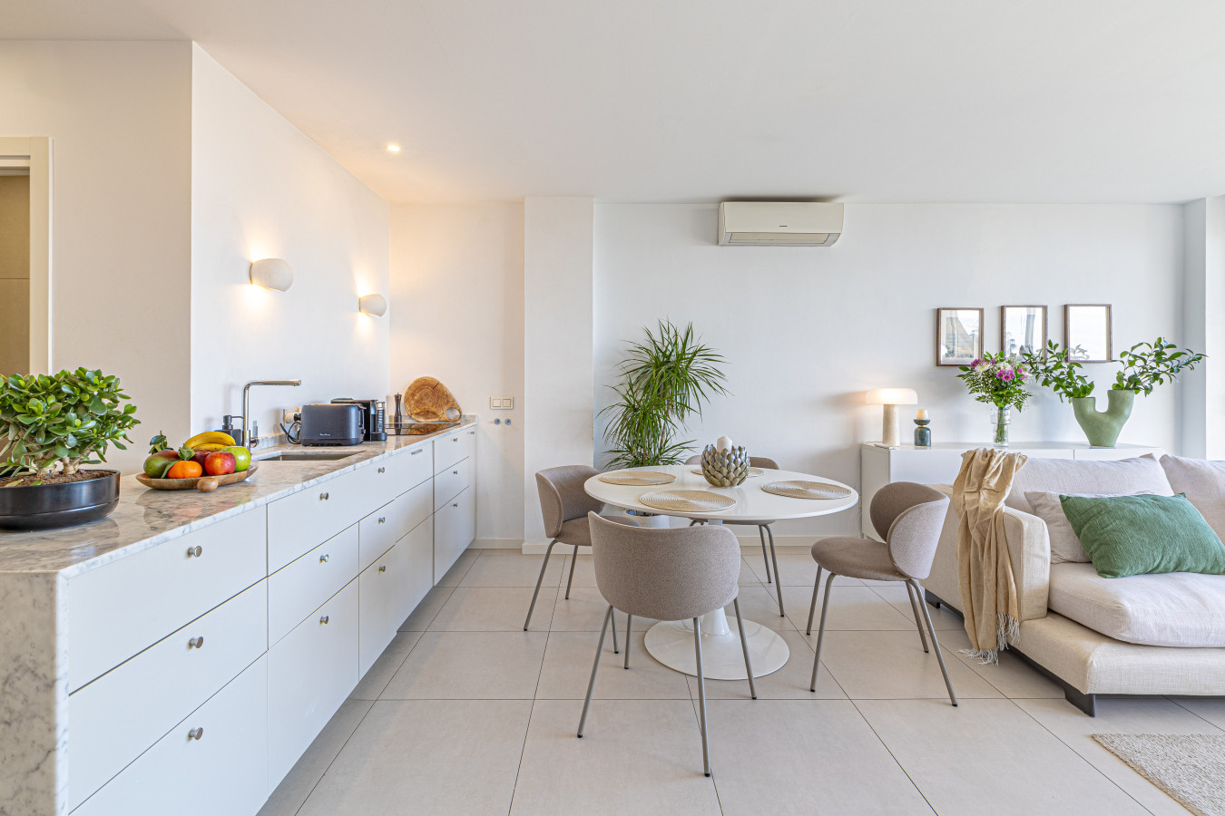 Dining area and kitchen