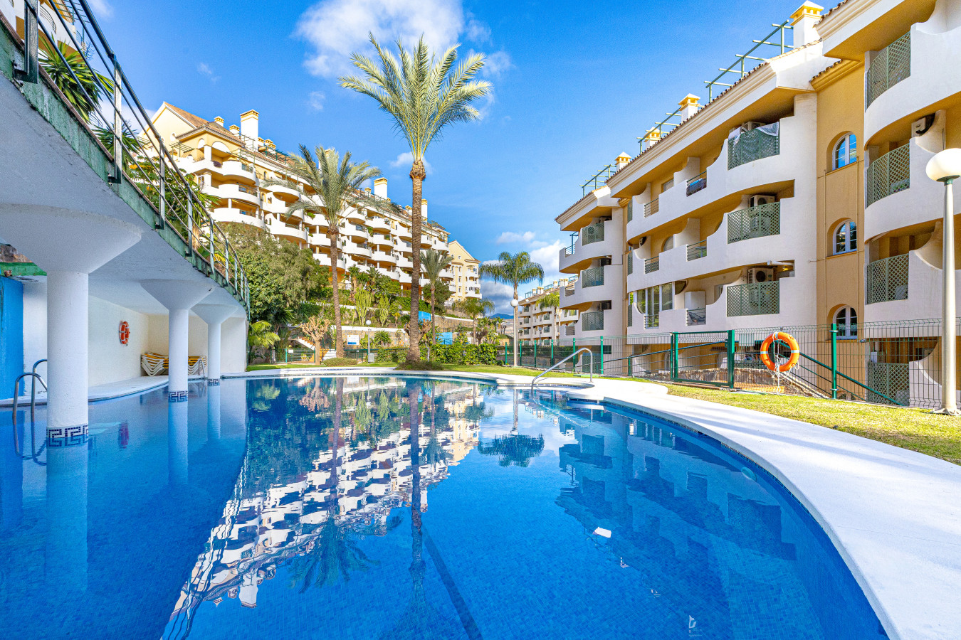 One of two swimming pools open all year round