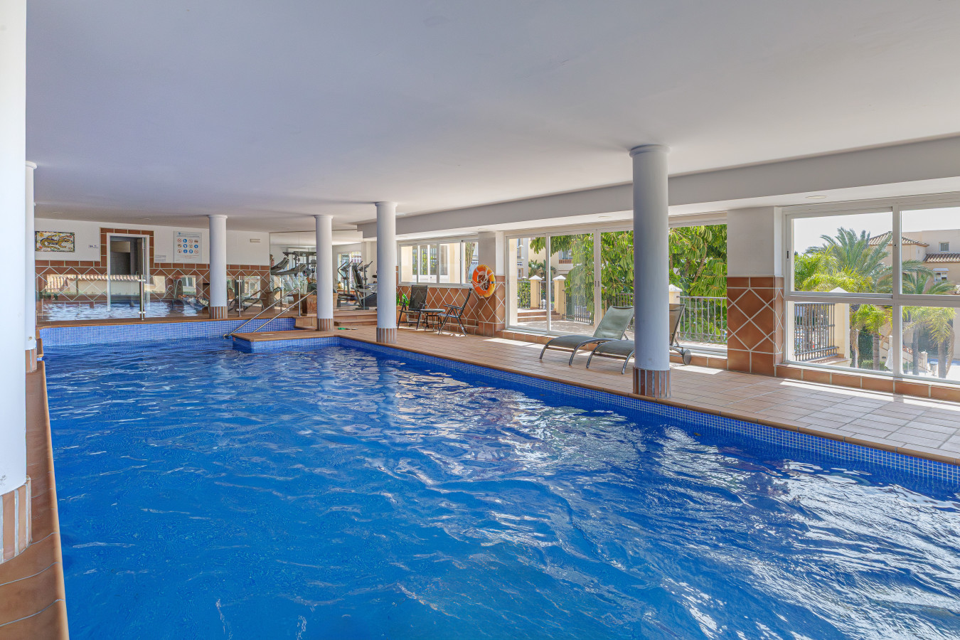 Indoor Heated Pool: Relax all year round in the superbly maintained indoor heated swimming pool and spa area.