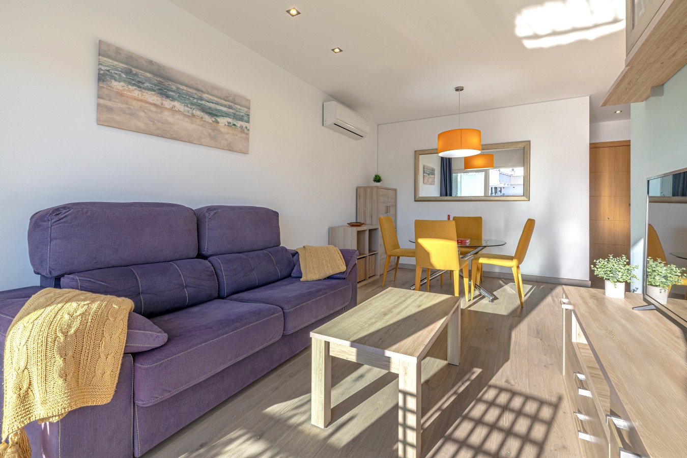 Open-plan living and dining