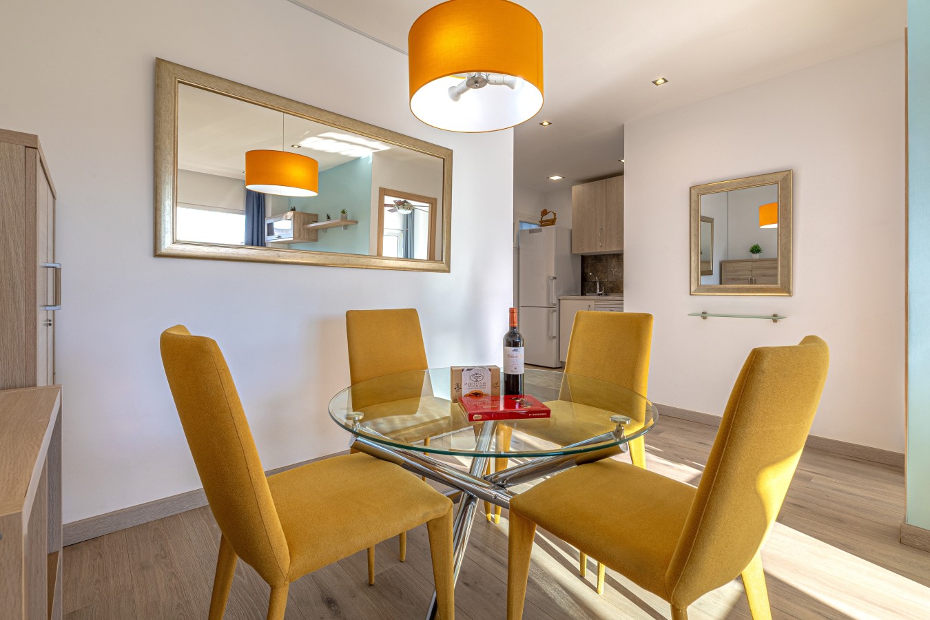 Dining area, with the kitchen through the doorway