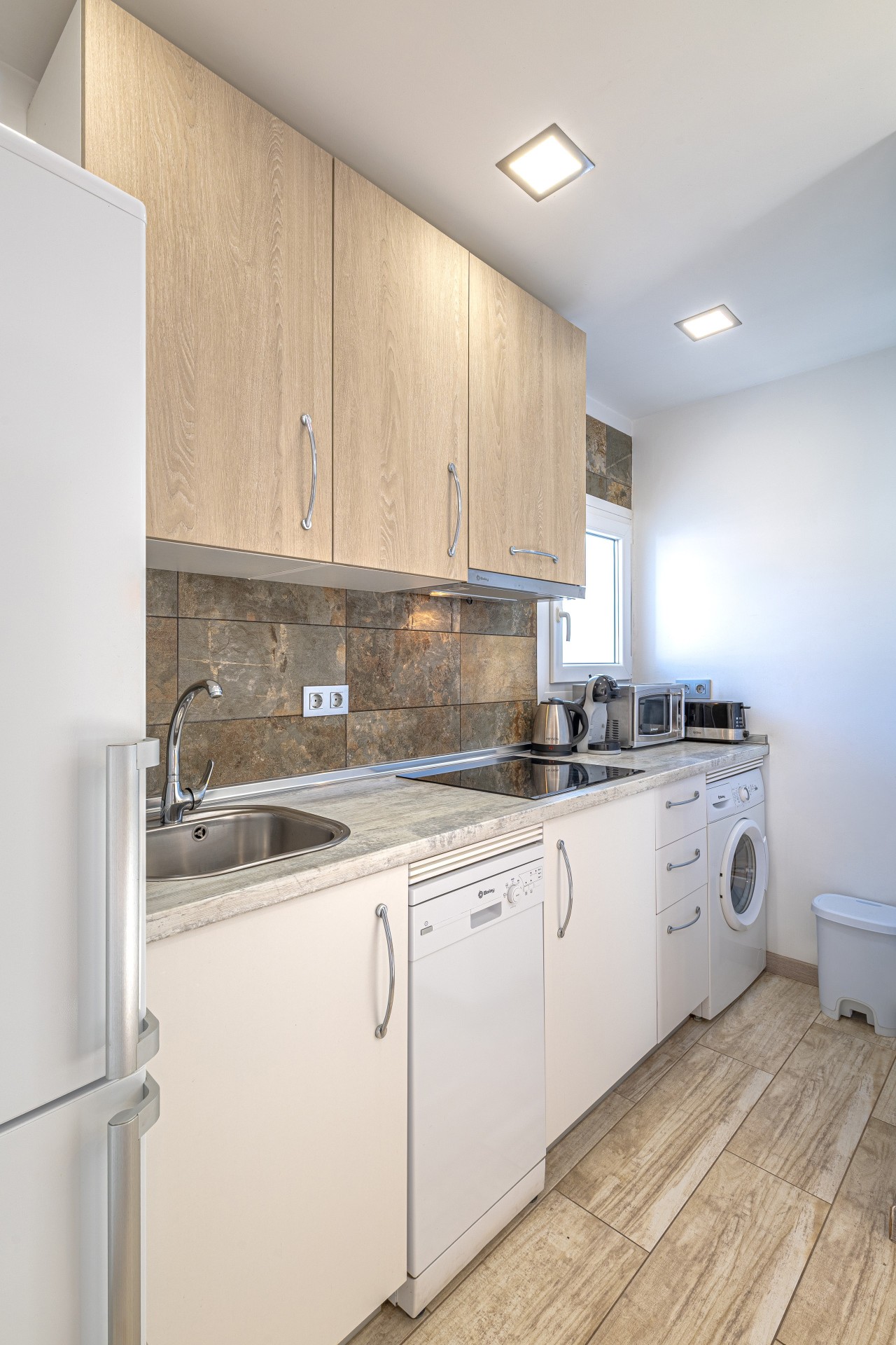 Dishwasher, washing machine, microwave and toaster