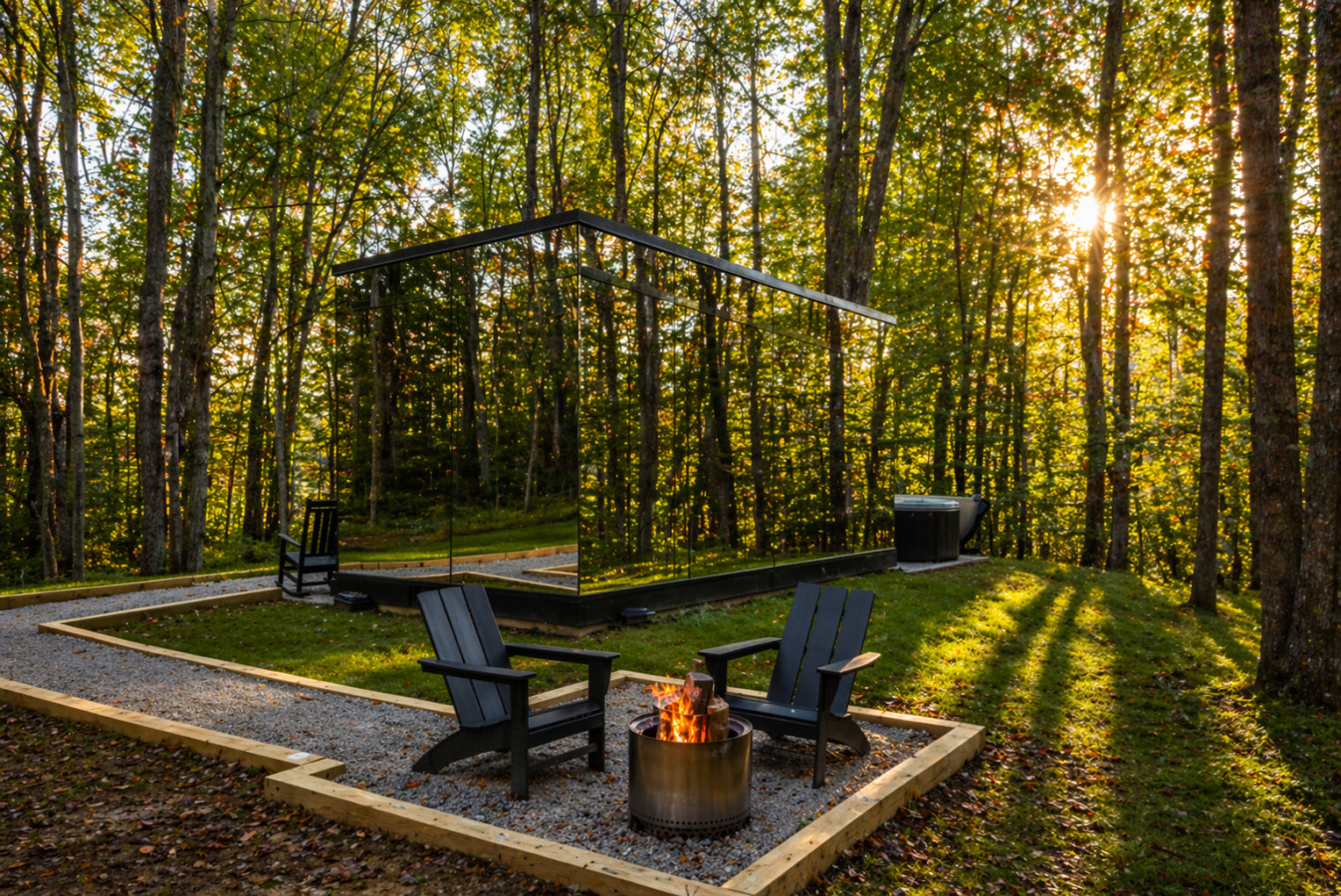 The Mirage Escape | A mirrored tiny home