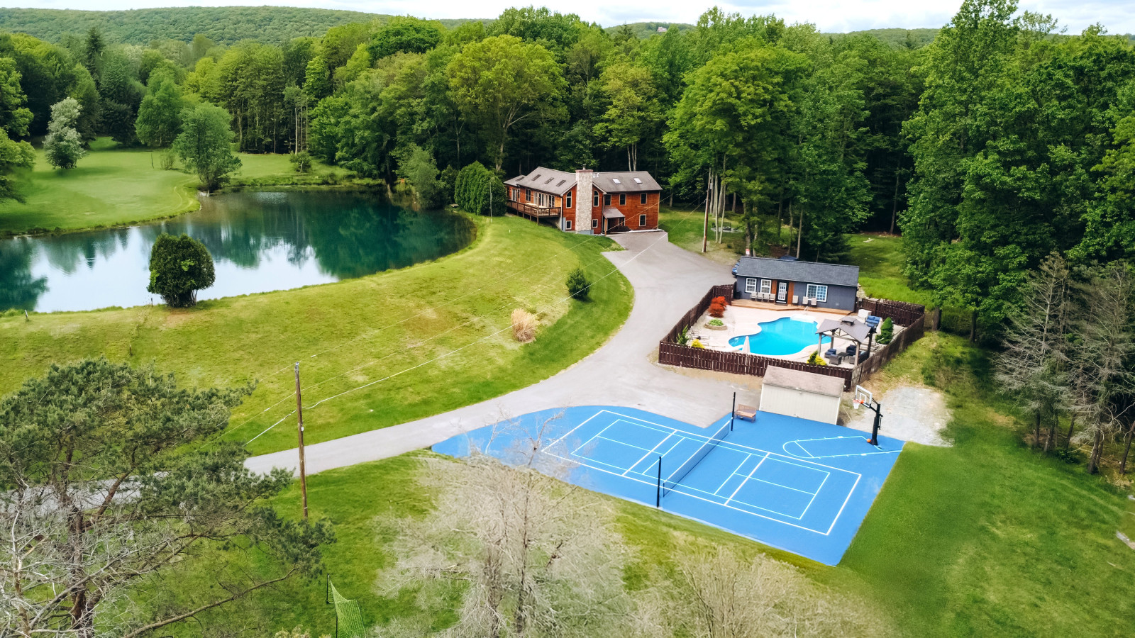 Lakefront Estate with Heated Pool & Hot Tub