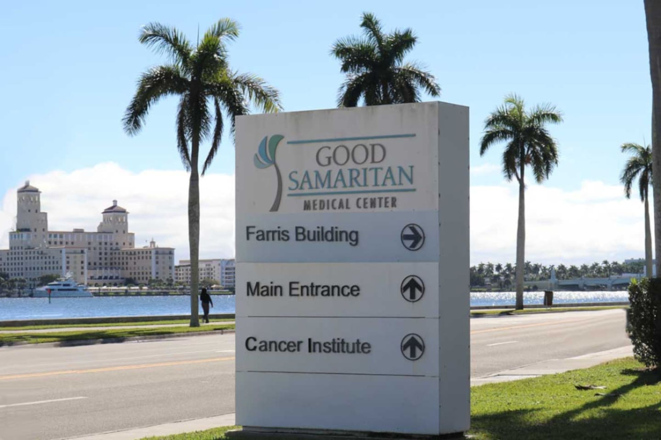 Good Samaritan Medical Center's entrance sign, one of the hospitals in the area, worth knowing if you need it.