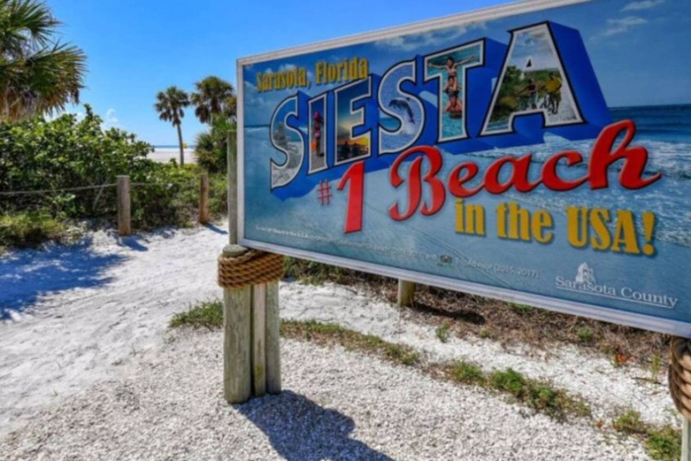 Siesta Key Beach and its well-known white sand sit roughly 40 minutes south.