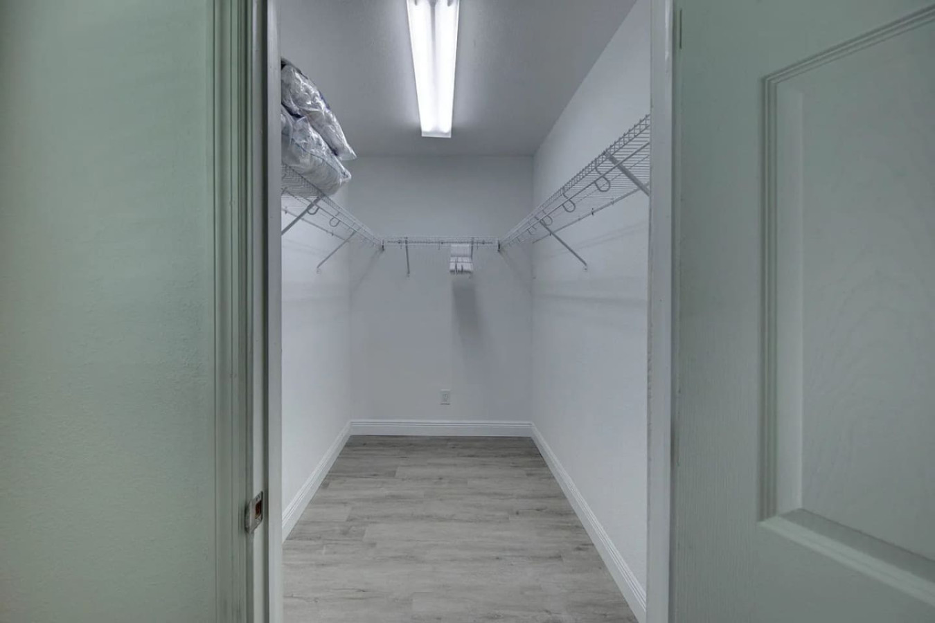 A walk-in closet adds real storage space for anyone staying more than a weekend.