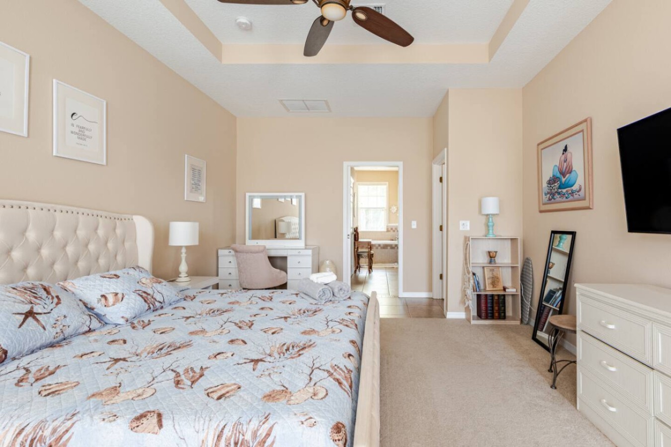 A quiet bedroom, its own corner of the house.