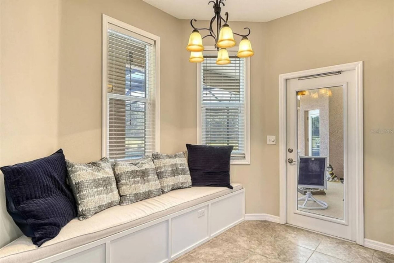 Built-in window bench seating, a small detail, but the kind that gets used.