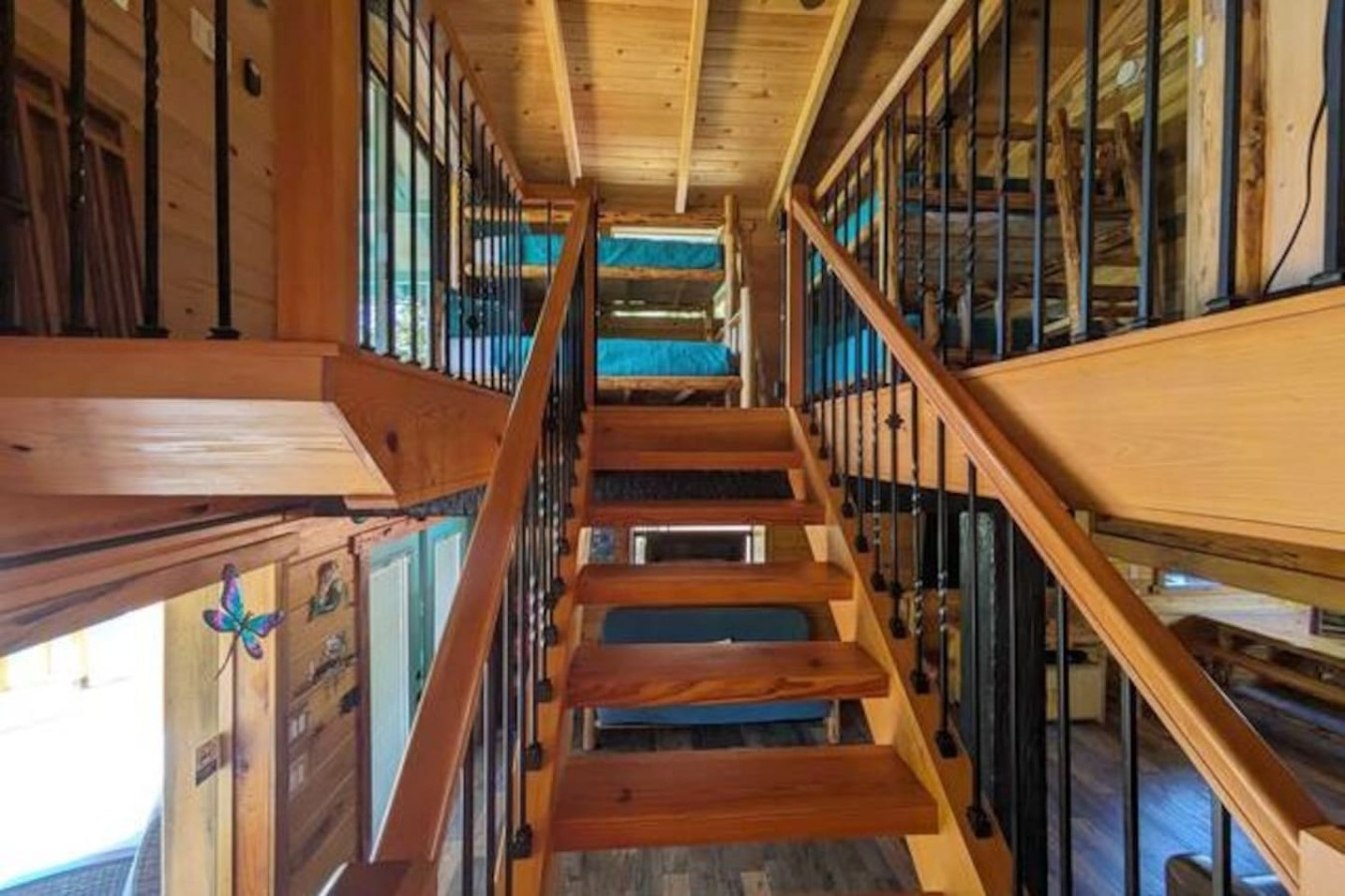 The staircase between floors