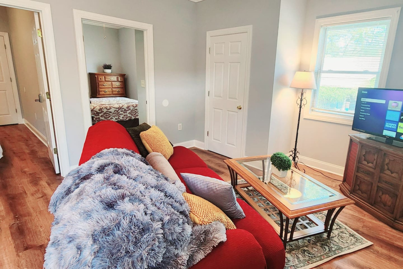 Comfortable sitting area with television for relaxation