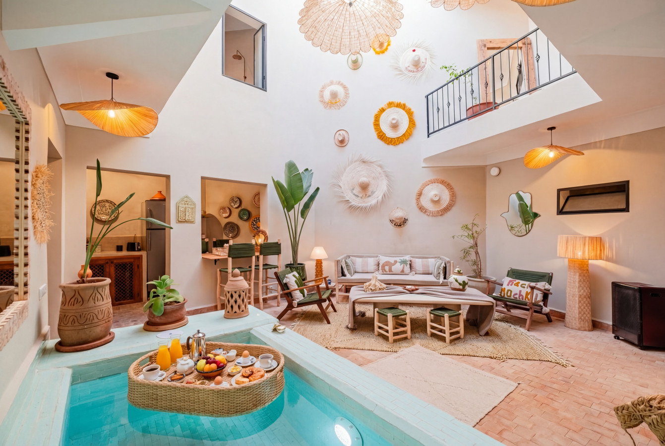 Riad Privé 4 Suites avec Piscine Chauffée, Rooftop & Vue Atlas – Médina Marrakech
