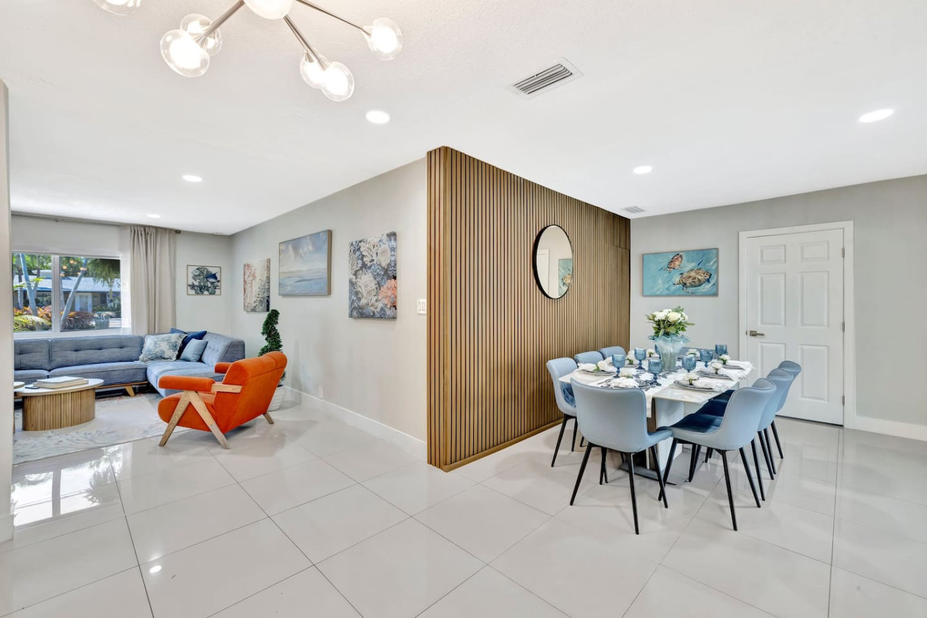 Experience the best of both worlds in our combined dining and living area, designed for seamless interaction and comfort, perfect for meals and relaxation.
