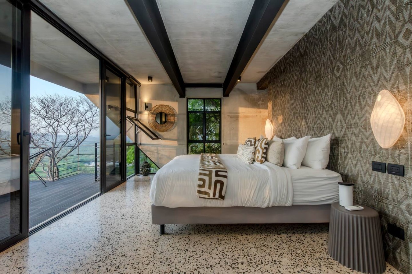 Discover your truly private oasis! Enjoy a comfortable king bed, refreshing A/C, and a serene private balcony. This secluded retreat boasts its own full, adjoined bathroom, offering ultimate comfort and privacy. Book now for your exclusive escape!