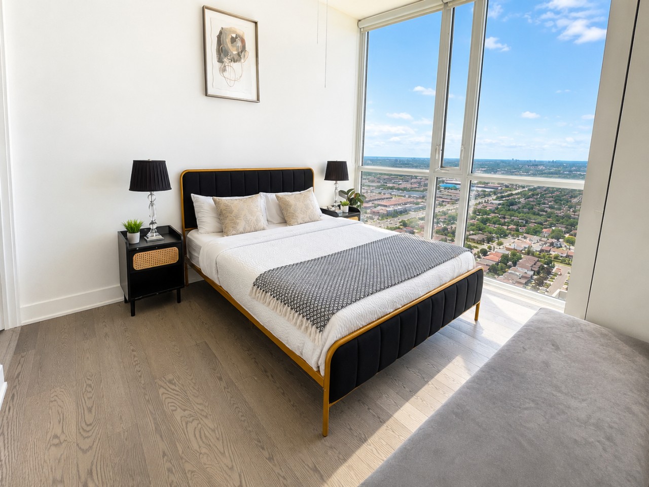 Penthouse 2BR+Den | Skyline Views • SQ1 • Parking — furnished suite photo 37 in Mississauga