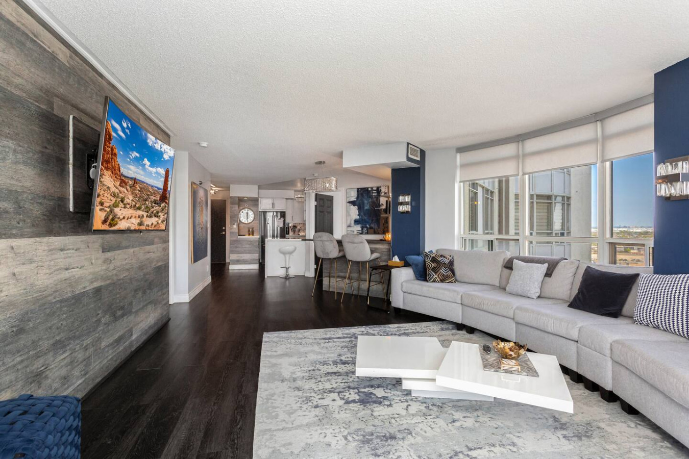 Luxury 2BR+Den | Steps from SQ1 | Panoramic Views! photo 7