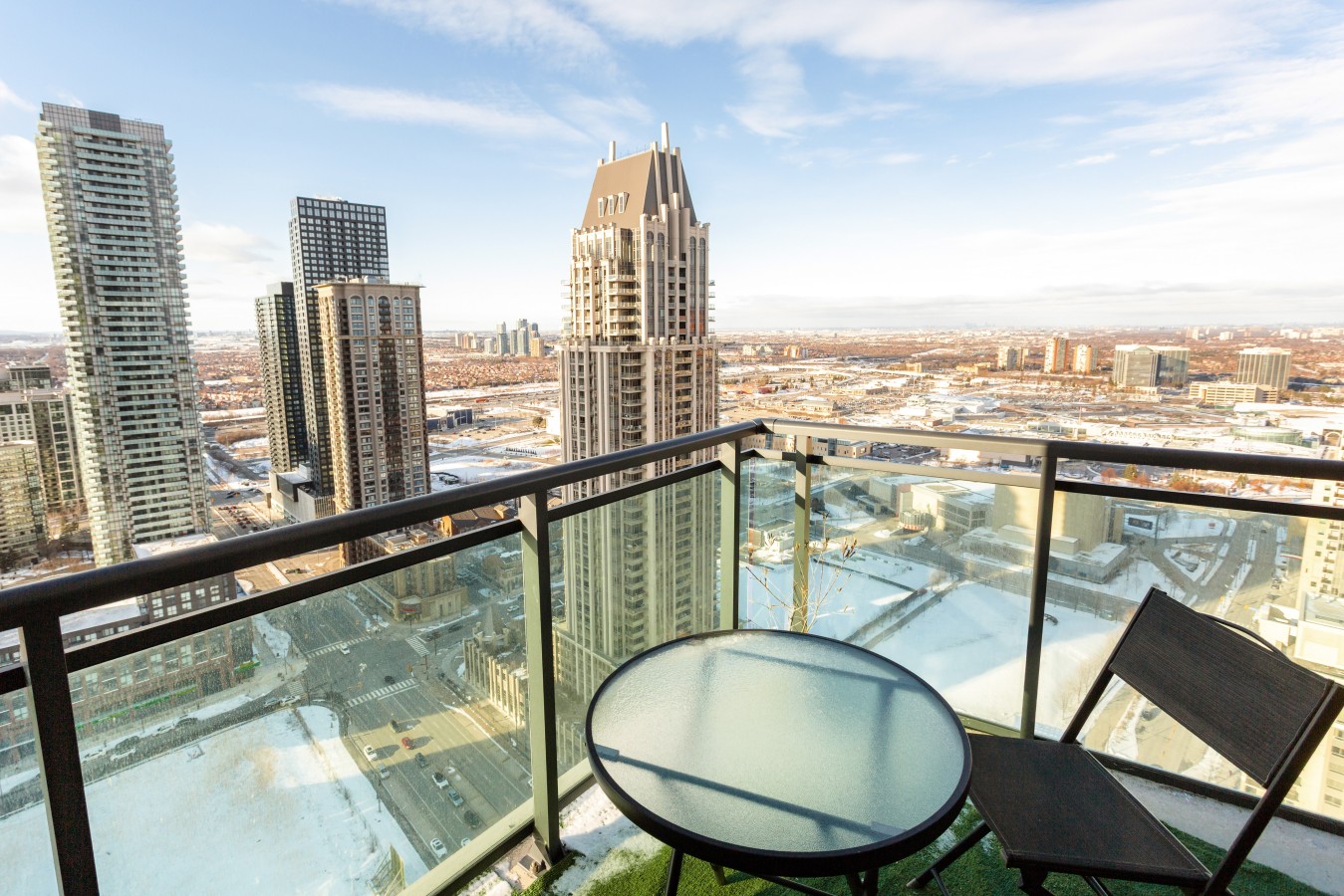 Sky-High 2BR/2BA Condo | Best City Views+Parking — furnished suite photo 30 in Mississauga