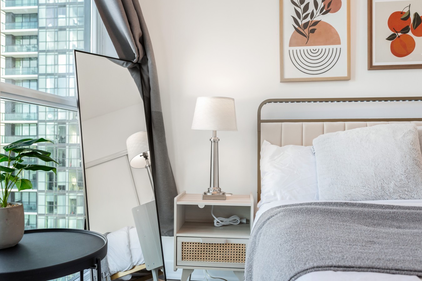 Sky-High 2BR/2BA Condo | Best City Views+Parking — furnished suite photo 13 in Mississauga