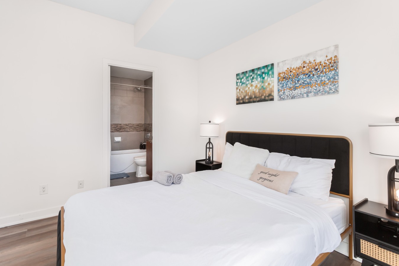 Sky-High 2BR/2BA Condo | Best City Views+Parking — furnished suite photo 2 in Mississauga