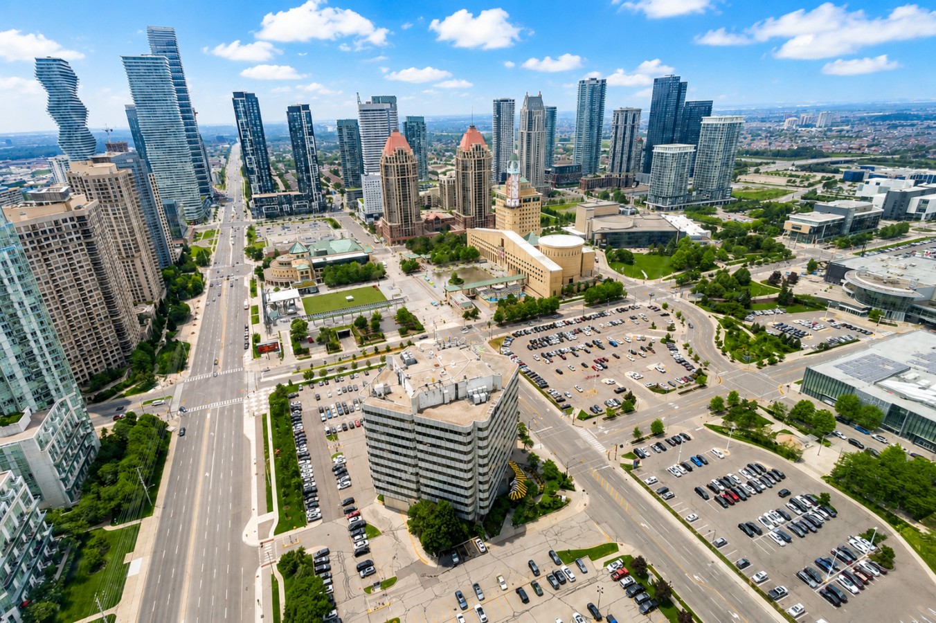 Luxury Skyline Condo | Pool • Gym • Steps to SQ1 — furnished suite photo 3 in Mississauga