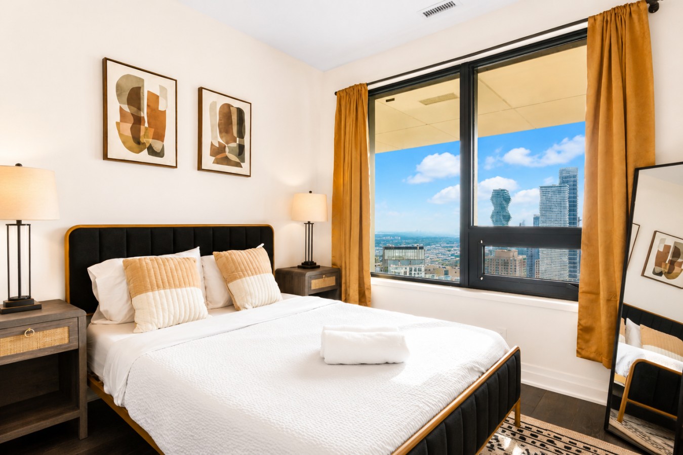 Luxury Skyline Condo | Pool • Gym • Steps to SQ1 — furnished suite photo 2 in Mississauga