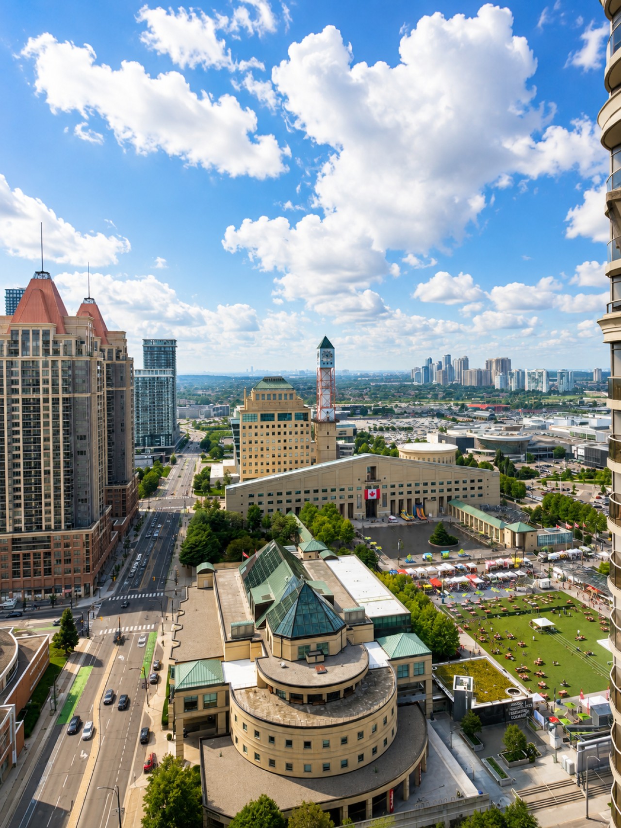 High-Rise 3BR Oasis | Free Parking | City Views — furnished suite photo 2 in Mississauga
