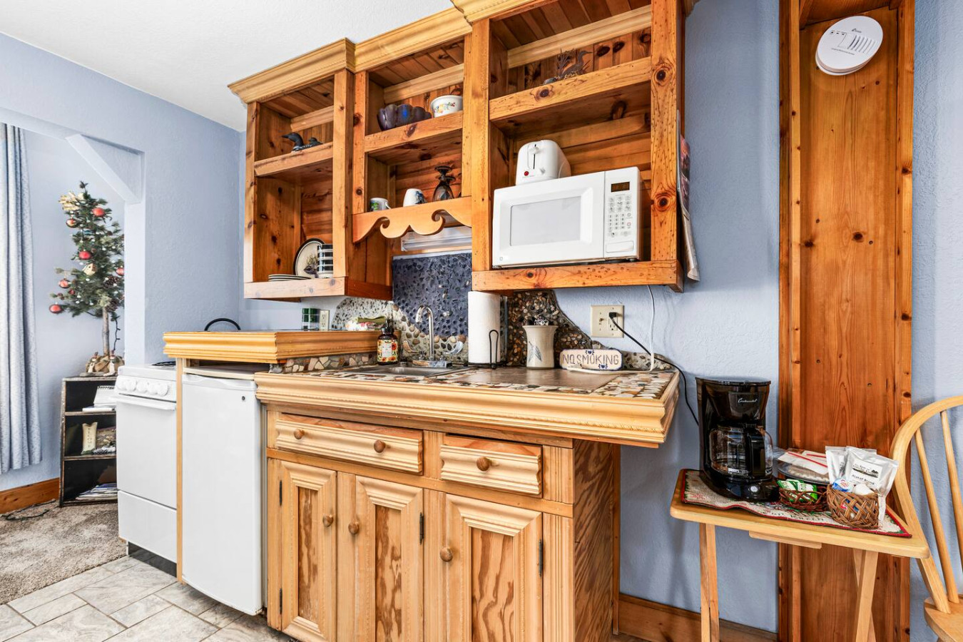 Cozy, handcrafted kitchen.