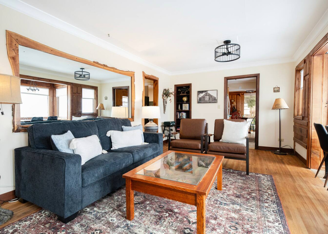 Cozy, stylish, and inviting, our living room is the perfect spot to relax after a day of exploring.