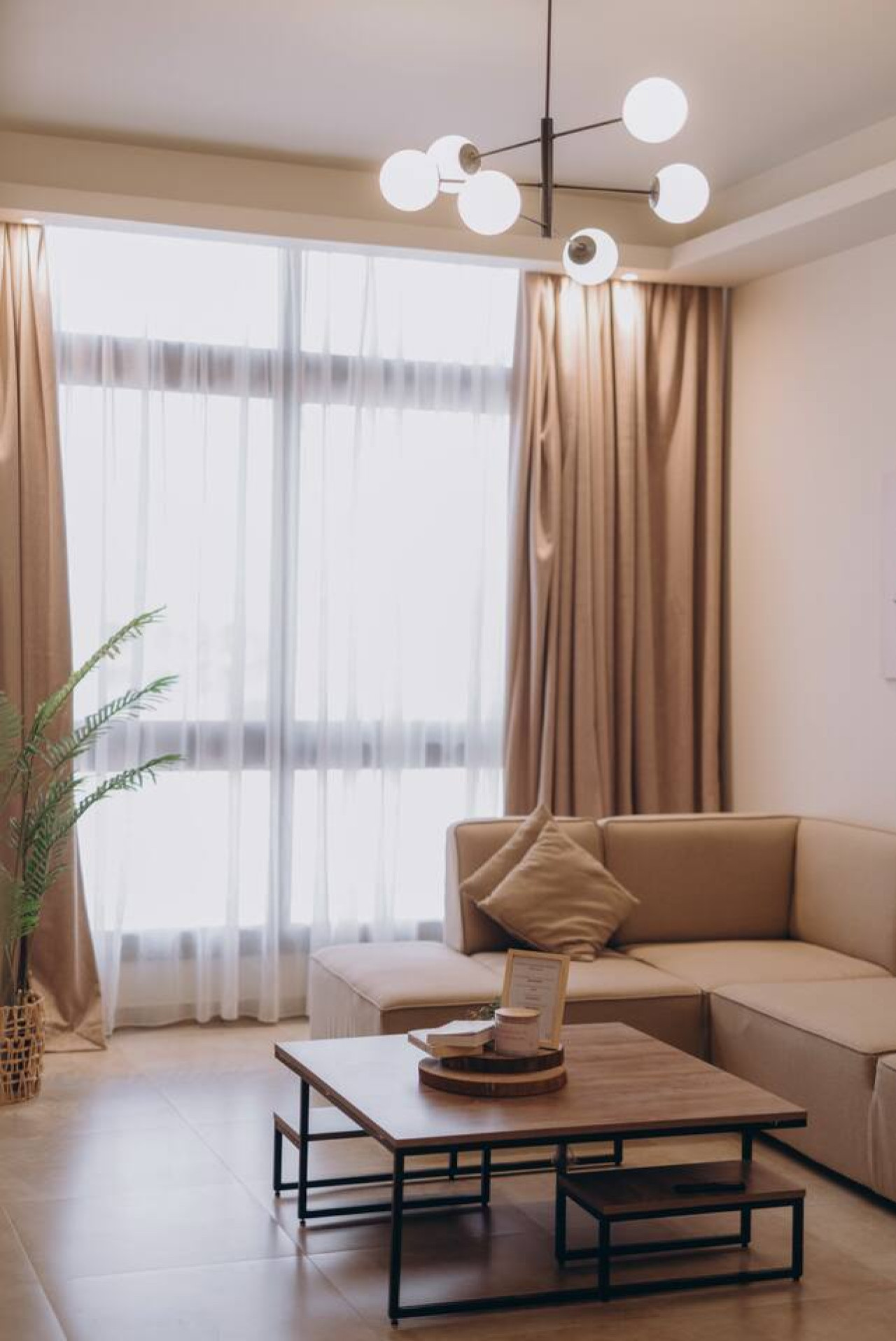 Skyline View 2br Apartment – New Cairo in Nasr City - interior view view 4