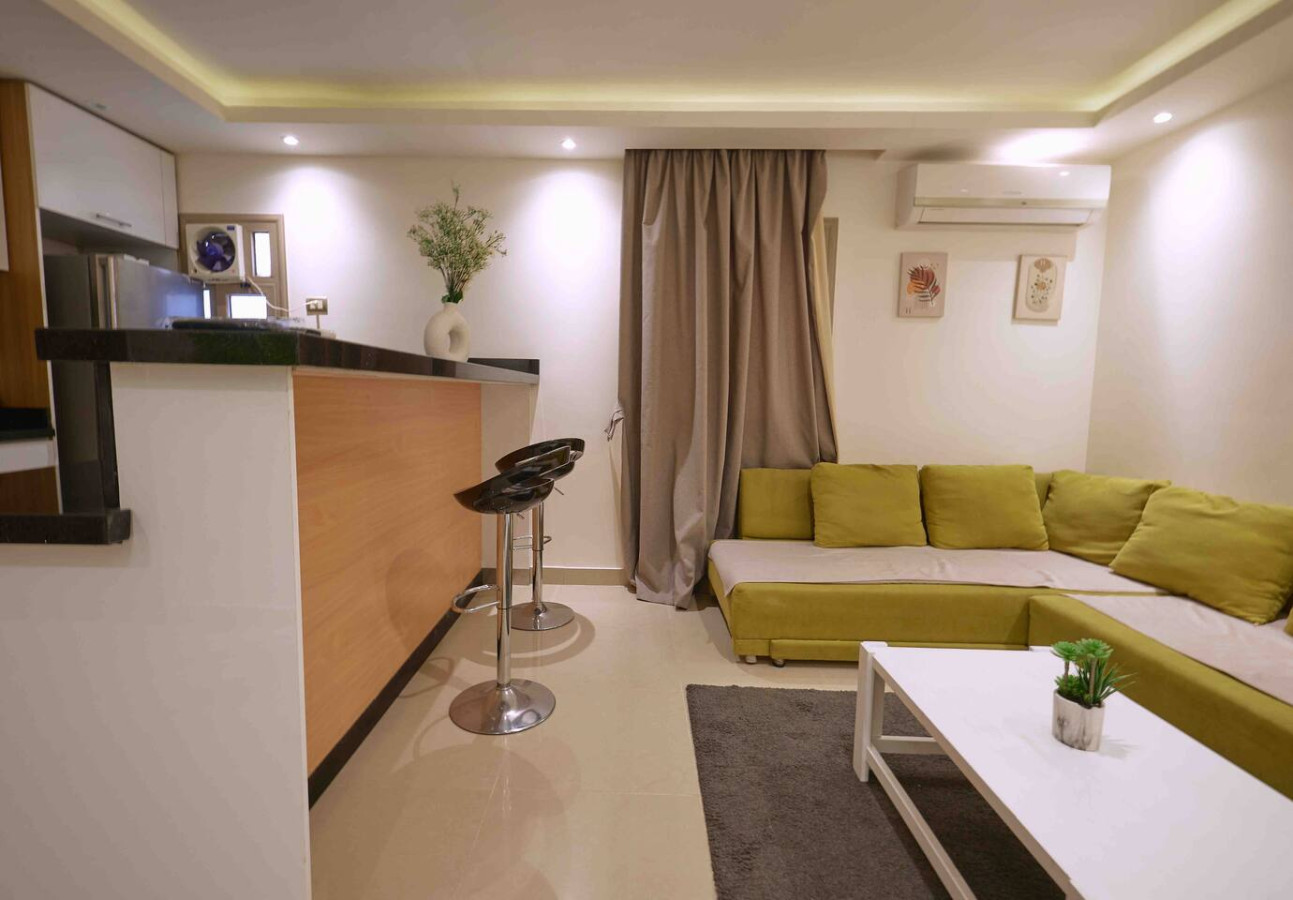 Modern One Bedroom In Nasr City in Cairo - bedroom view 2