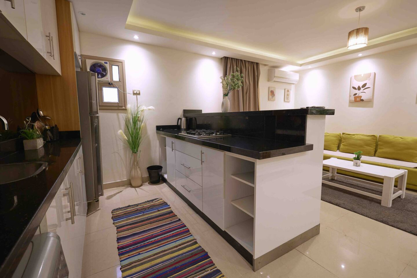 Modern 1-bedroom In Nasr City in Cairo - kitchen view 3