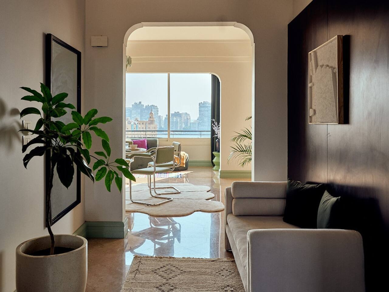 Nile & Citadel Views | 3br Ensuite, Garden City in Cairo - kitchen view 3