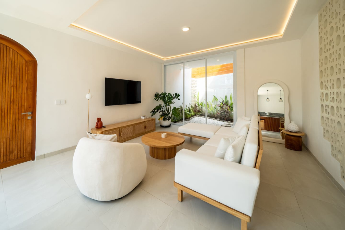 Chic Living Space with Natural Light