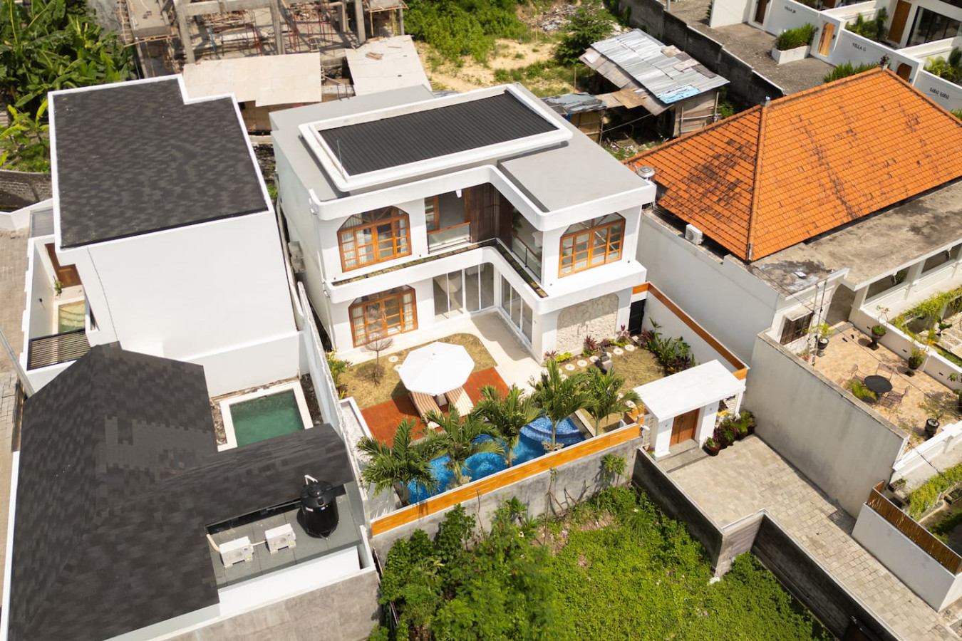 Aerial View of the Villa