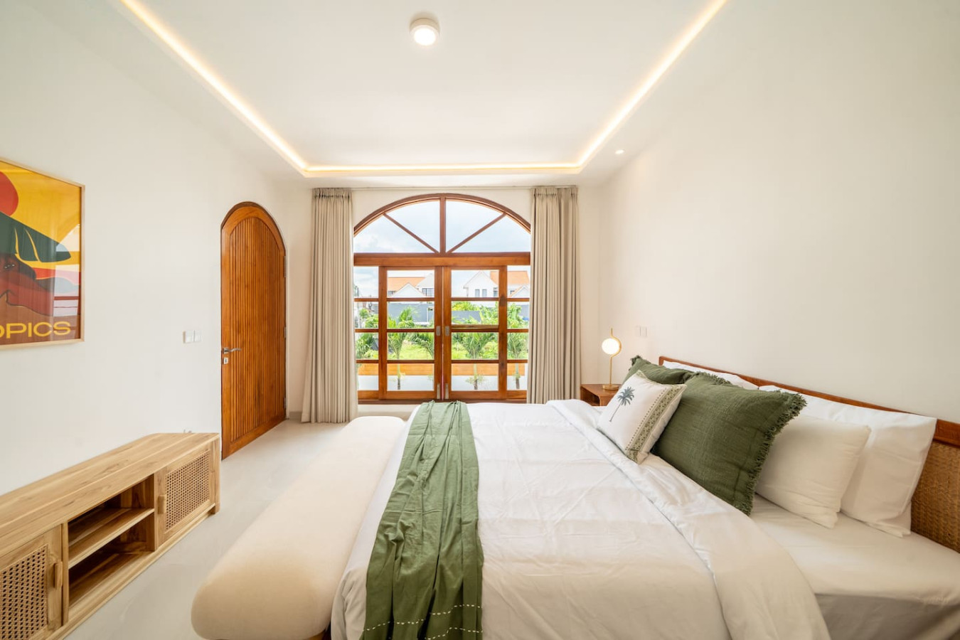 Serene Bedroom with Soft Lighting