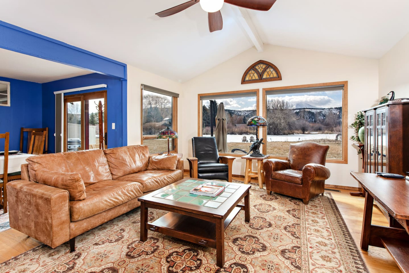 Living room with views