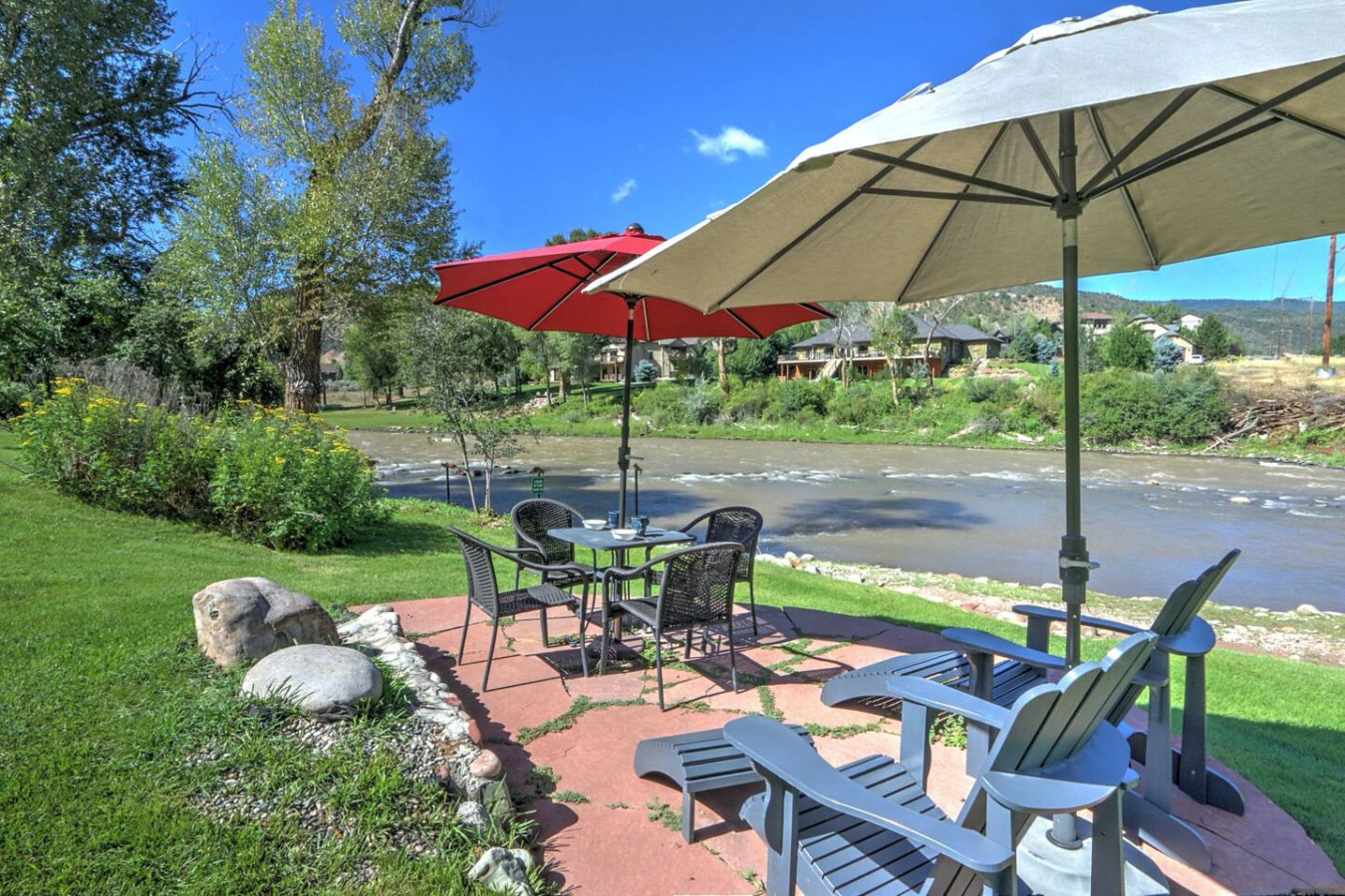 Riverside patio area