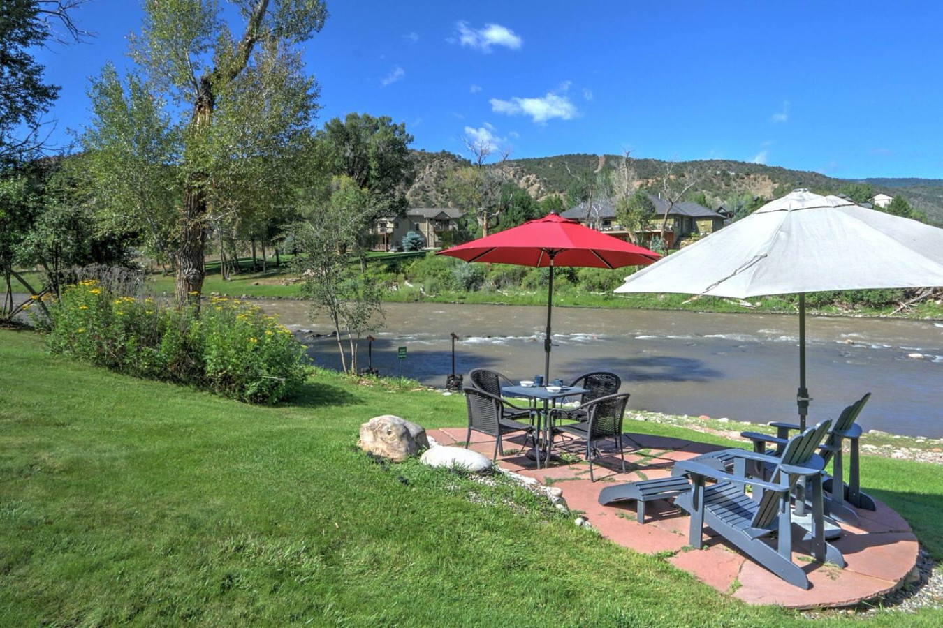 Riverside patio area