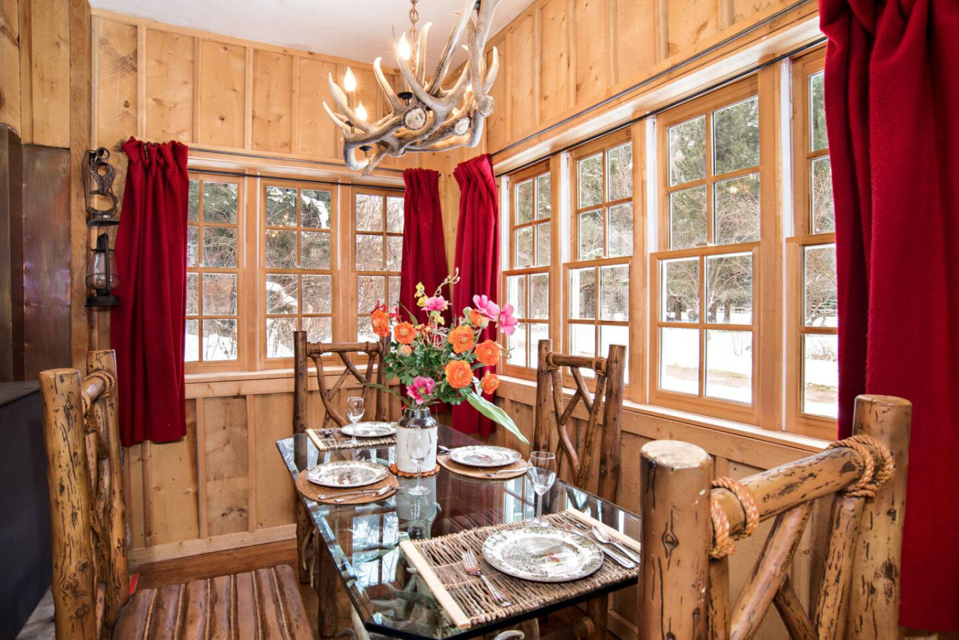 Dining room with views