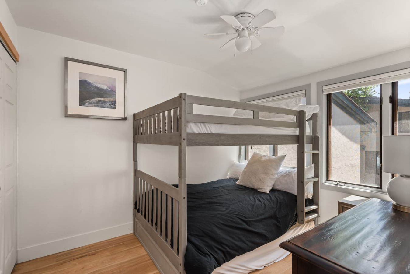 2nd bedroom with full size bunk beds